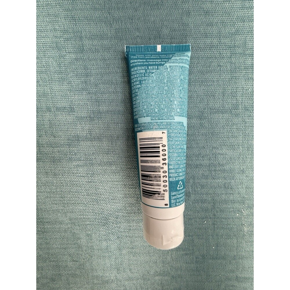 Lume UNSCENTED Acidified Body Cream NEW Travel Size 1 oz